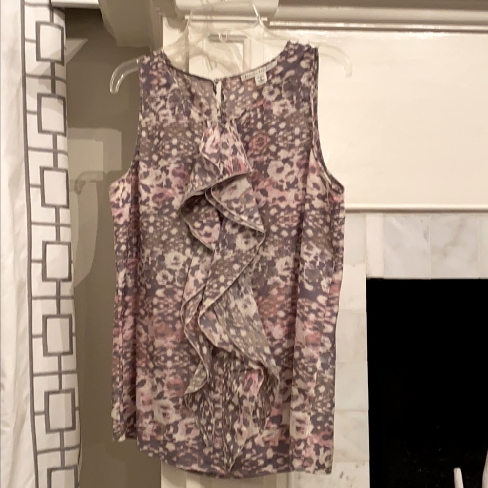 Banana Republic silk ruffle tank petite small